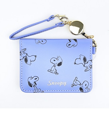 スヌーピー オープンパスケース パープル 定期入れ SNOOPY
