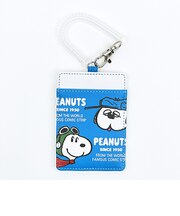 スヌーピー シングルパスケース コンビフェイス ブルー 定期入れ SNOOPY