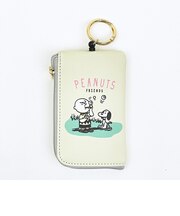 スヌーピー キー&パスポーチ 情景 イエロー 定期入れ SNOOPY