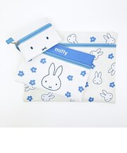 ミッフィー miffy 3連ポーチ (アイボリー) ブルードレスシリーズ