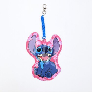 ディズニー スティッチ ダイカットパスケース ピンク 定期入れ Disney