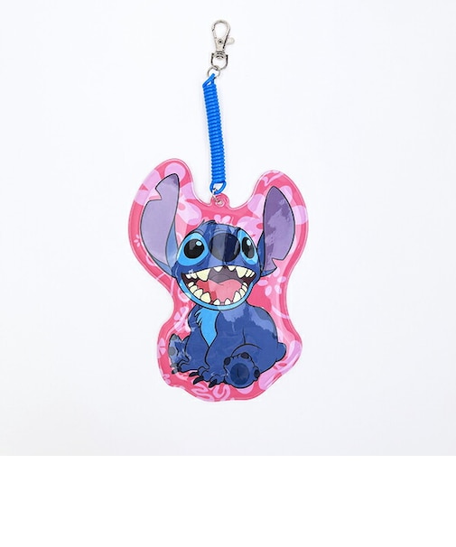 ディズニー スティッチ ダイカットパスケース ピンク 定期入れ Disney