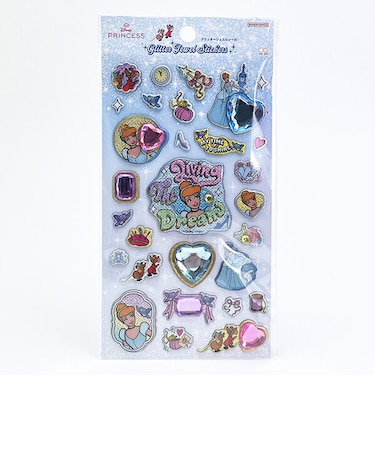 ディズニープリンセス シンデレラ グリッタージュエルシール 文具 Disney