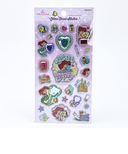 ディズニープリンセス アリエル グリッタージュエルシール 文具 Disney