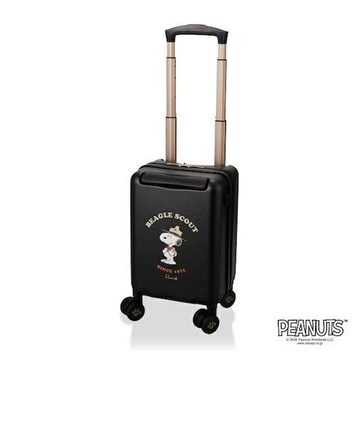 スヌーピー プチキャリー スーツケース 12L ジッパータイプ ブラック SNOOPY