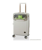 かえるのピクルス カプセルキャリー スーツケース Mサイズ(容量拡張 55-62L) ぬい活 推し活 上パカ ジッパータイプ