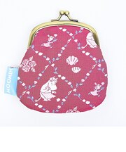 ムーミン ジャガードがま口財布 ピンク mamma's Day MOOMIN