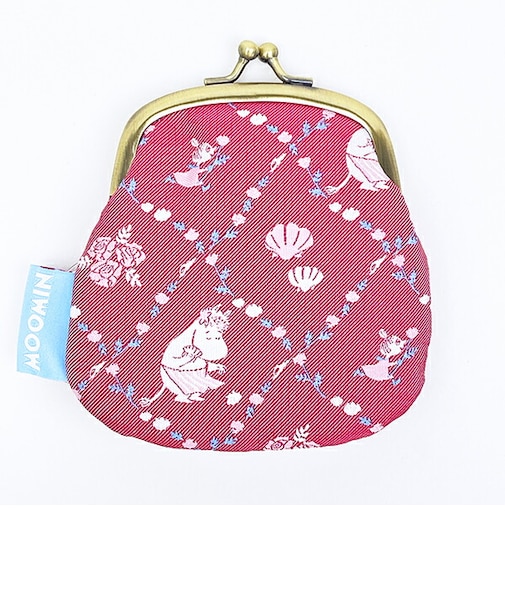 ムーミン ジャガードがま口財布 ピンク mamma's Day MOOMIN