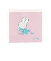 ミッフィー miffy メモパッド・スクエア (flower) ピンク 文具 日本製