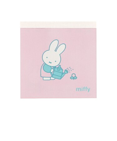 ミッフィー miffy メモパッド・スクエア (flower) ピンク 文具 日本製