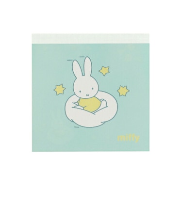 ミッフィー miffy メモパッド・スクエア (star) グリーン 文具 日本製