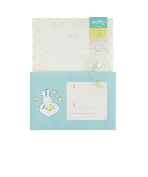 ミッフィー miffy レターセット (star) グリーン 文具 日本製