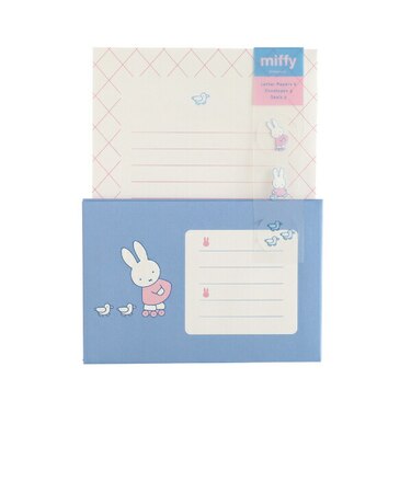 ミッフィー miffy レターセット (friends) ブルー 文具 日本製
