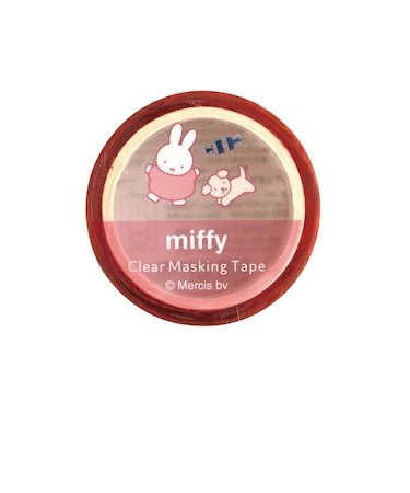 ミッフィー miffy オーロラ箔クリアマスキングテープ (dance) オレンジ 文具