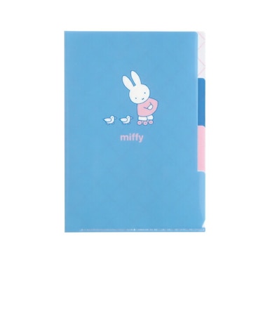 ミッフィー miffy A5ポケットクリアファイル (friends) ブルー 文具 日本製