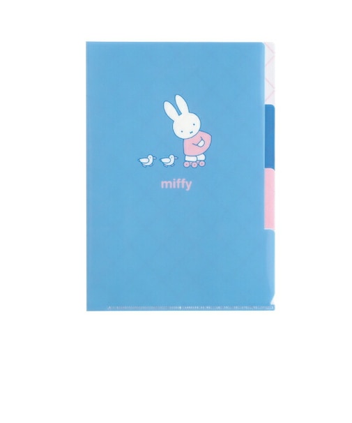 ミッフィー miffy A5ポケットクリアファイル (friends) ブルー 文具 日本製