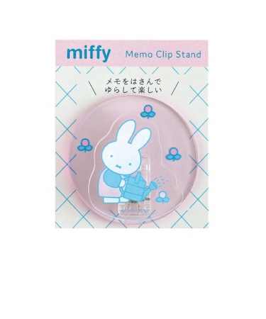 ミッフィー miffy メモクリップスタンド (flower) ピンク 文具 日本製