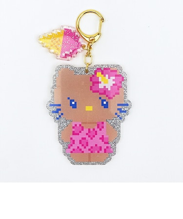 サンリオ 日焼けキティ ミラー付きキーリング (レオパード) キーホルダー Sanrio
