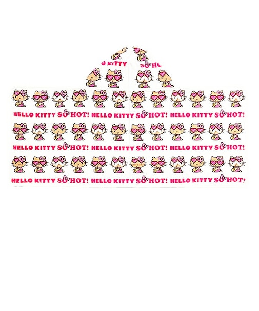 サンリオ 日焼けキティ 冷感タオルポンチョ ホワイト プール用品 Sanrio