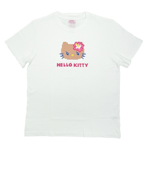 サンリオ 日焼けキティ 半袖Tシャツ (フェイス) Lサイズ アパレル Sanrio