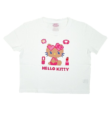 サンリオ 日焼けキティ クロップド半袖Tシャツ (ビキニ) ホワイト Mサイズ アパレル Sanrio