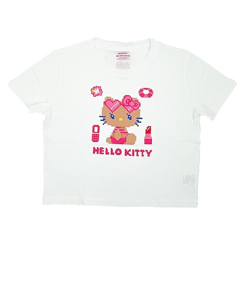 サンリオ 日焼けキティ クロップド半袖Tシャツ (ビキニ) ホワイト Mサイズ アパレル Sanrio