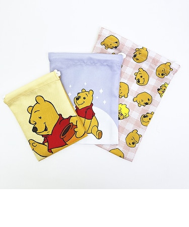 ディズニー くまのプーさん 3P巾着 (パステル) ファニーフェイスシリーズ Disney