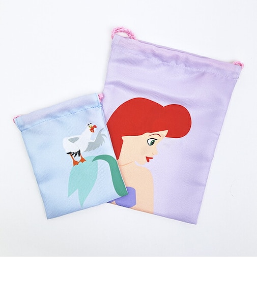 ディズニープリンセス リトルマーメイド アリエル 2P巾着 （パステル） プリンセスデザインシリーズ Disney