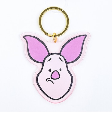 ディズニー くまのプーさん ピグレット 染色アクリルキーホルダー (ピンク) ファニーフェイスフレンズシリーズ Disney