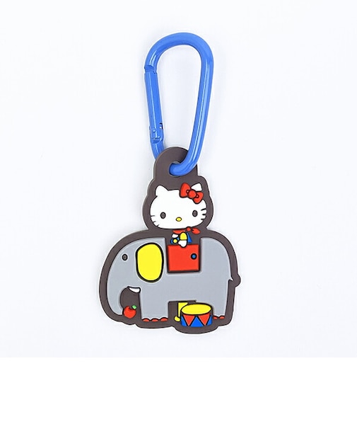 サンリオ ハローキティ ラバーマスコット付きカラビナ ゾウさん Sanrio