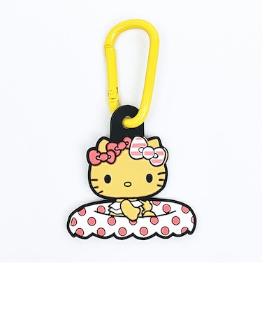 サンリオ 日焼け キティ ラバーマスコット付きカラビナ うきわ Sanrio