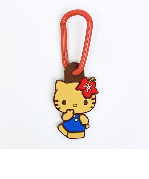 サンリオ 日焼け キティ ラバーマスコット付きカラビナ Sanrio