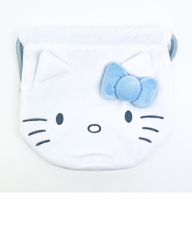 サンリオ ハローキティ フェイス巾着 みずいろ Sanrio