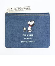 スヌーピー フラットポーチ ボウタイ ネイビー SNOOPY