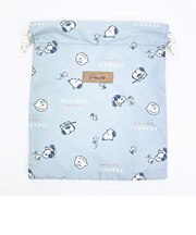 スヌーピー 巾着 Dusky paletteシリーズ グレー SNOOPY