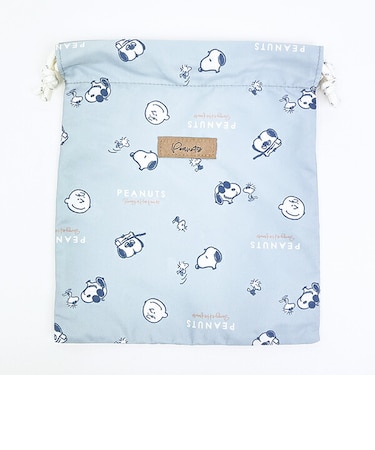 スヌーピー 巾着 Dusky paletteシリーズ グレー SNOOPY
