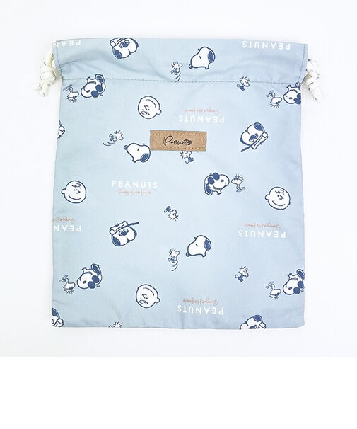 スヌーピー 巾着 Dusky paletteシリーズ グレー SNOOPY