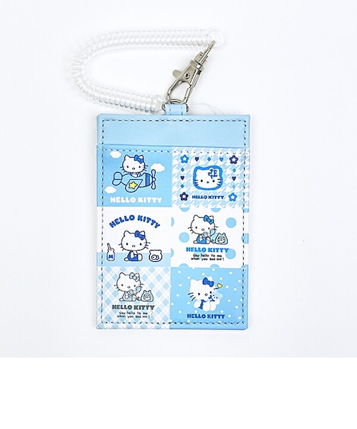 サンリオ ハローキティ パスケース 総柄 みずいろ Sanrio