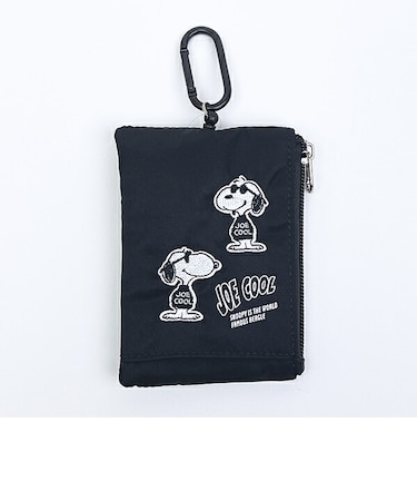 スヌーピー ジョークール パスポーチ 集合ロゴ ブラック SNOOPY