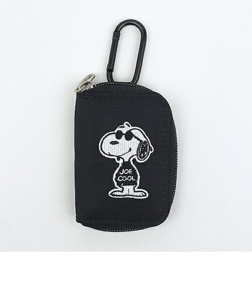 スヌーピー ジョークール スマートキーケース 正面 ブラック SNOOPY