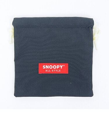 スヌーピー 巾着 S オールスタイル ブラック SNOOPY