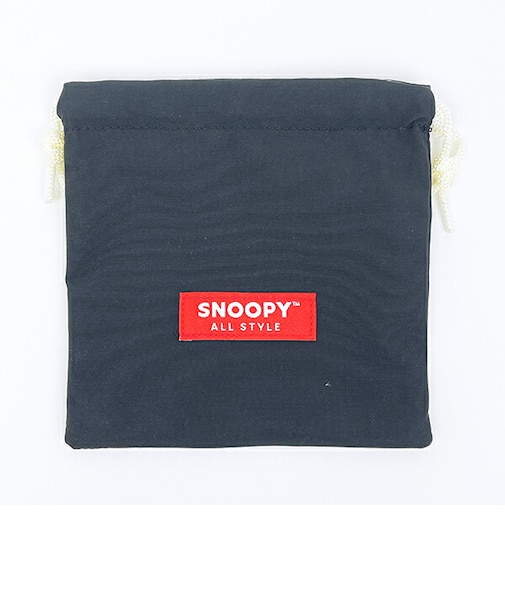スヌーピー 巾着 S オールスタイル ブラック SNOOPY