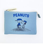 スヌーピー 3ポケットポーチ BASEBALL PEANUT グレー SNOOPY