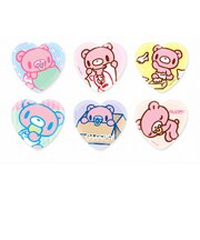 GLOOMY(グルーミー) ベビーグルーミー ハート型缶バッジ 日本製【全6種類のうちランダムで1点】