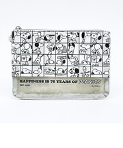 スヌーピー フラットポーチ 75th グレー SNOOPY
