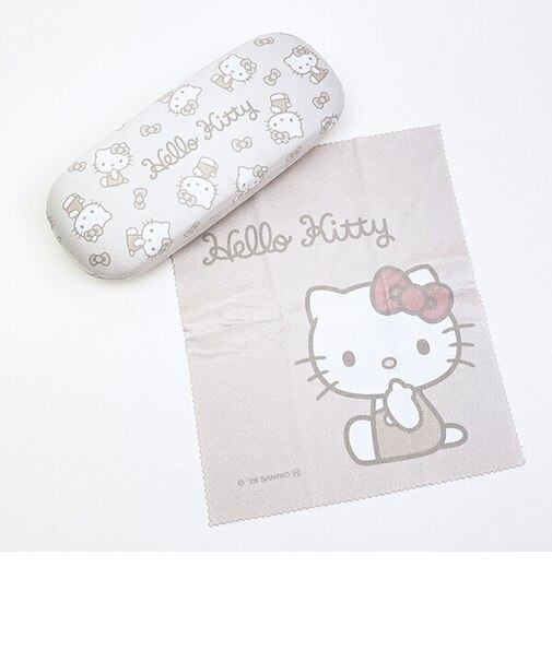 サンリオ ハローキティ メガネケース アイボリー モノクロ Sanrio