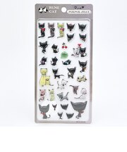 内藤ルネ キャット2 ぷくぷくジェリーシール 立体シール 文具