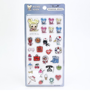 内藤ルネ アイコン ぷくぷくジェリーシール 立体シール 文具