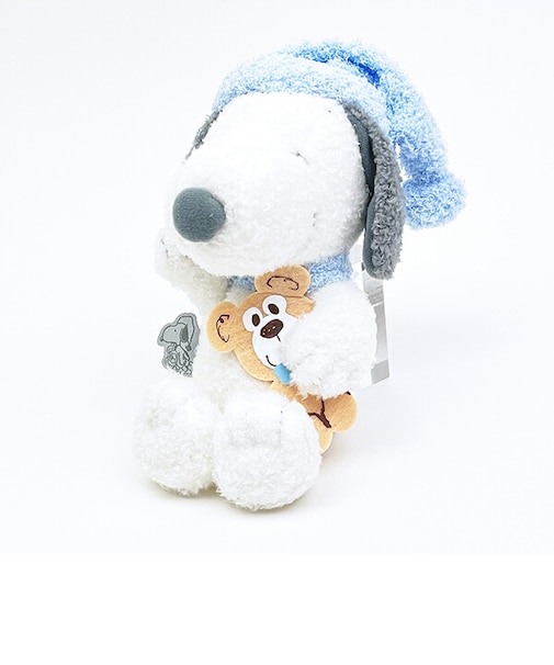 スヌーピー リラックスナイト&ベア ぬいぐるみ(S) (ブルー) SNOOPY