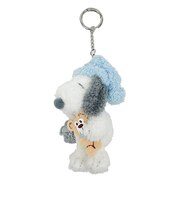 スヌーピー リラックスナイト＆ベア マスコットキーホルダー (ブルー) SNOOPY